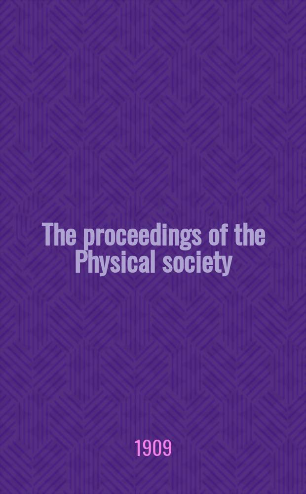 The proceedings of the Physical society