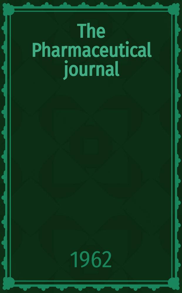 The Pharmaceutical journal : A weekly record of pharmacy and allied sciences Establ. 1841. Vol.135 (189), №5173