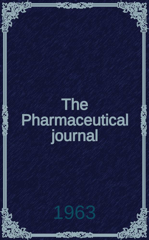 The Pharmaceutical journal : A weekly record of pharmacy and allied sciences Establ. 1841. Vol.136 (190), №5195