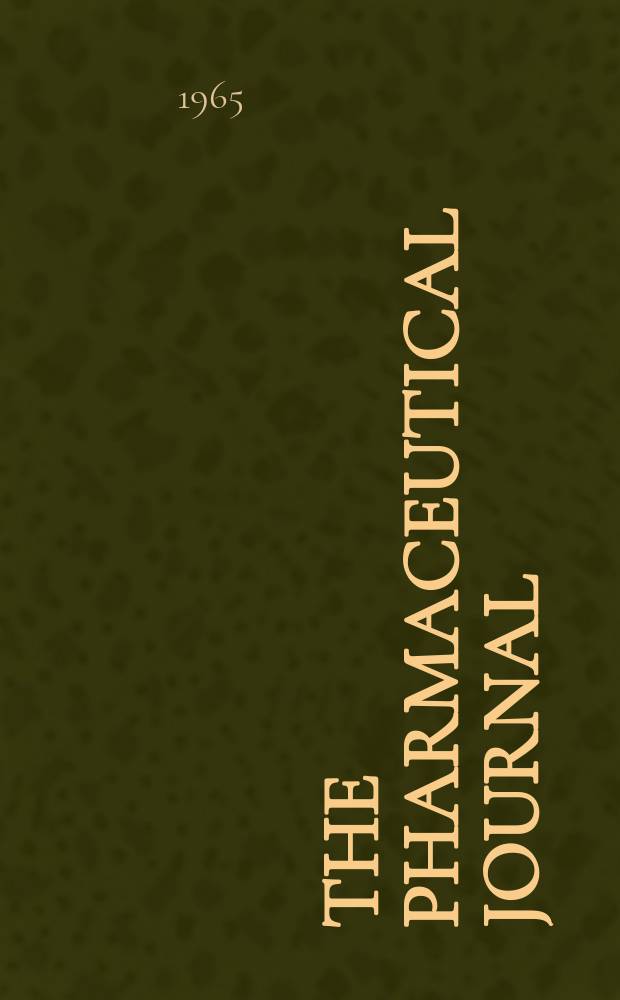The Pharmaceutical journal : A weekly record of pharmacy and allied sciences Establ. 1841. Vol.[141] (195), №5305