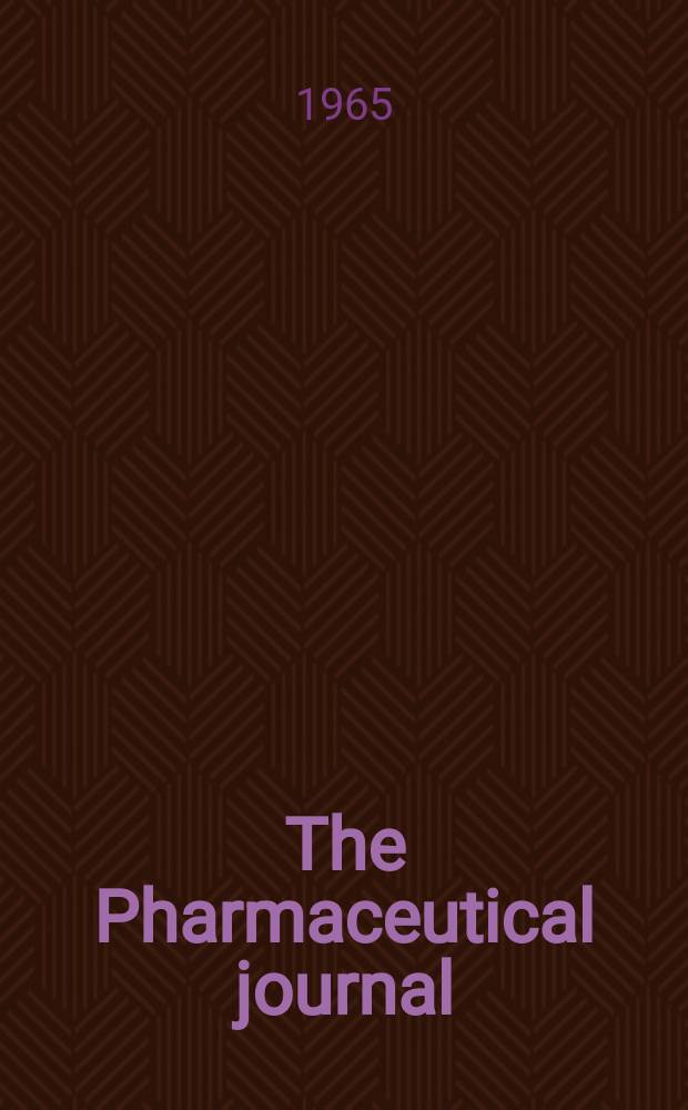The Pharmaceutical journal : A weekly record of pharmacy and allied sciences Establ. 1841. Vol.[141] (195), №5315