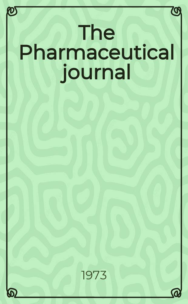 The Pharmaceutical journal : A weekly record of pharmacy and allied sciences Establ. 1841. Vol.211, №5730