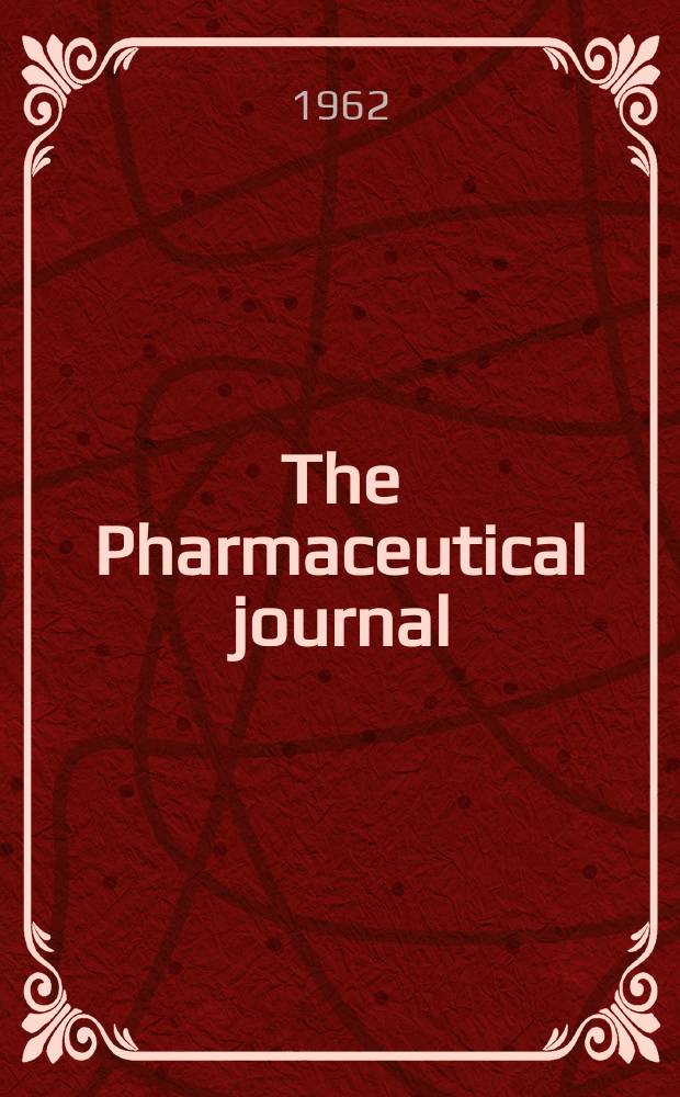 The Pharmaceutical journal : A weekly record of pharmacy and allied sciences Establ. 1841. Vol.134 (188), №5140