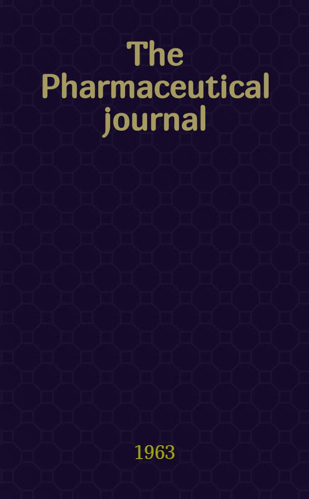 The Pharmaceutical journal : A weekly record of pharmacy and allied sciences Establ. 1841. Vol.136 (190), №5200