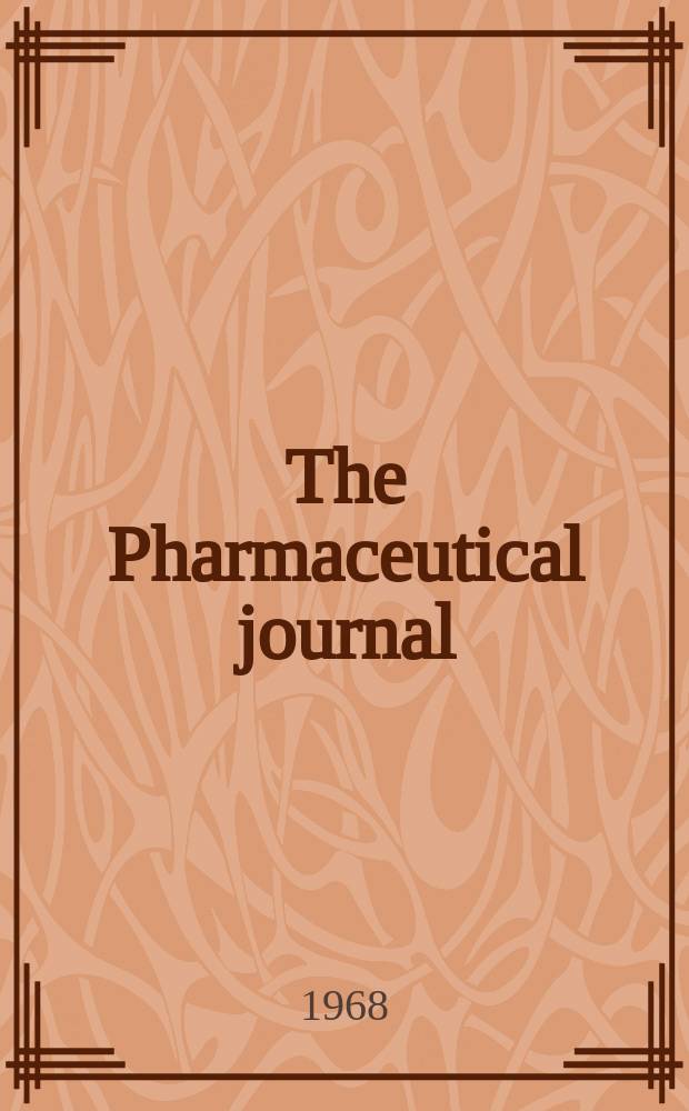 The Pharmaceutical journal : A weekly record of pharmacy and allied sciences Establ. 1841. Vol.201, №5472