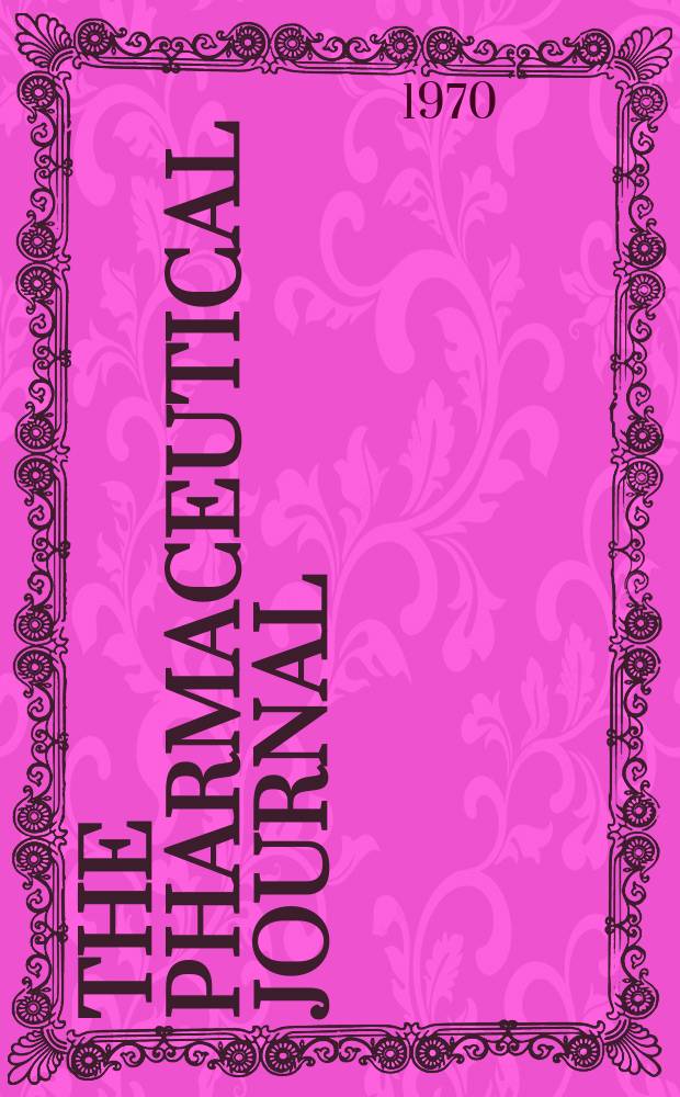 The Pharmaceutical journal : A weekly record of pharmacy and allied sciences Establ. 1841. Vol.205, №5577
