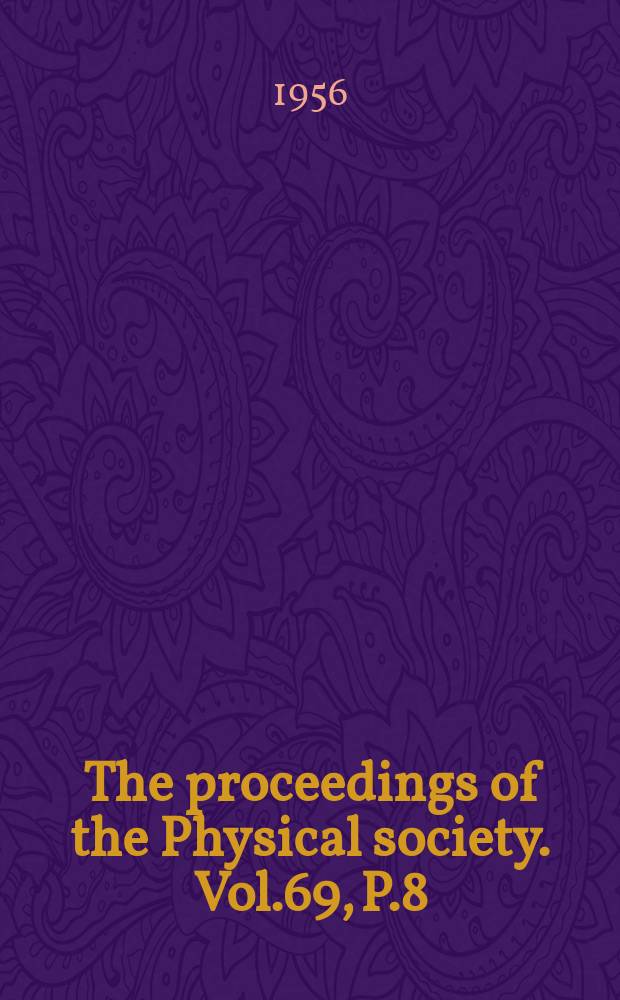 The proceedings of the Physical society. Vol.69, P.8(440)