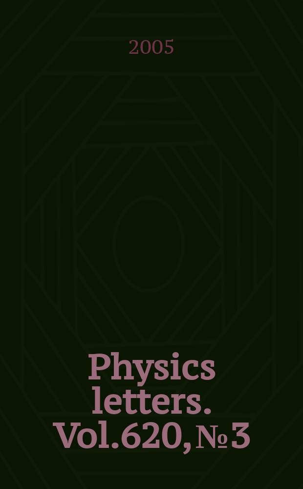 Physics letters. Vol.620, №3/4