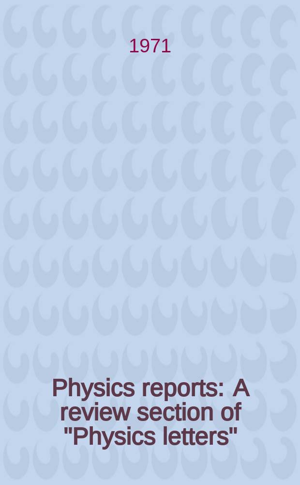Physics reports : A review section of "Physics letters" (Sect. C). Vol.1, №5 : Electric coupling properties of acoustic and electric surface waves