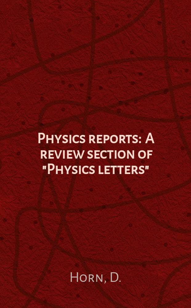 Physics reports : A review section of "Physics letters" (Sect. C). Vol.4, №1 : Many-particle production