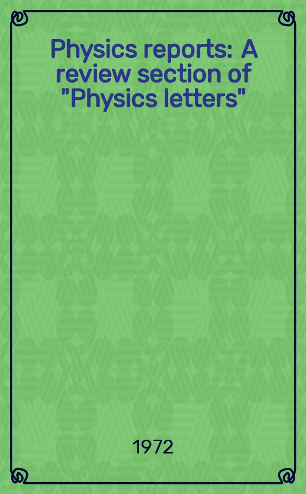 Physics reports : A review section of "Physics letters" (Sect. C). Vol.4, №3 : Photoproduction and electroproduction