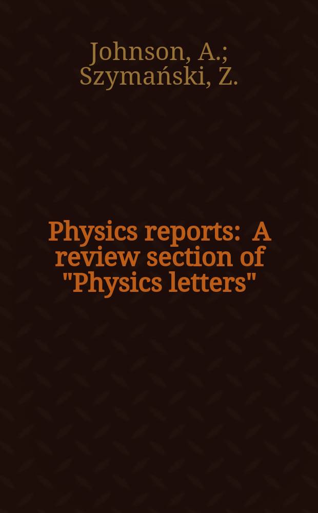 Physics reports : A review section of "Physics letters" (Sect. C). Vol.7, №4 : Nuclear rotation at high angular velocities