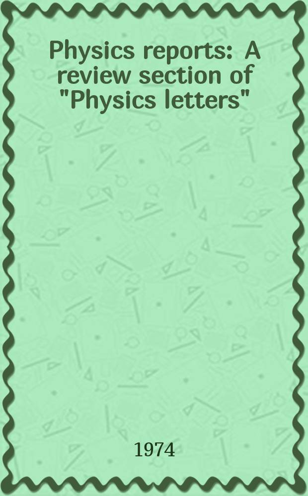 Physics reports : A review section of "Physics letters" (Sect. C). Vol.14, №1 : The muon (g-2) procession ...