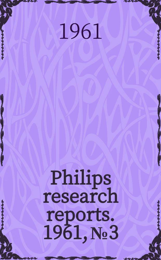 Philips research reports. 1961, №3 : Fluorescence centres in 7nS