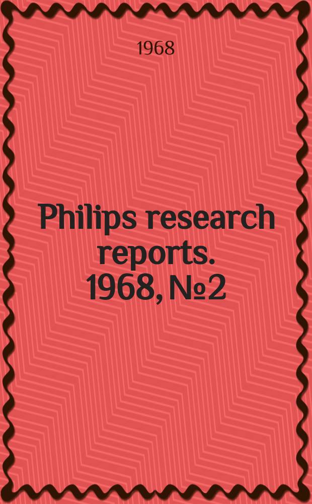 Philips research reports. 1968, №2 : The chemistry and luminescence of antimony - containing calcium chlorapatite