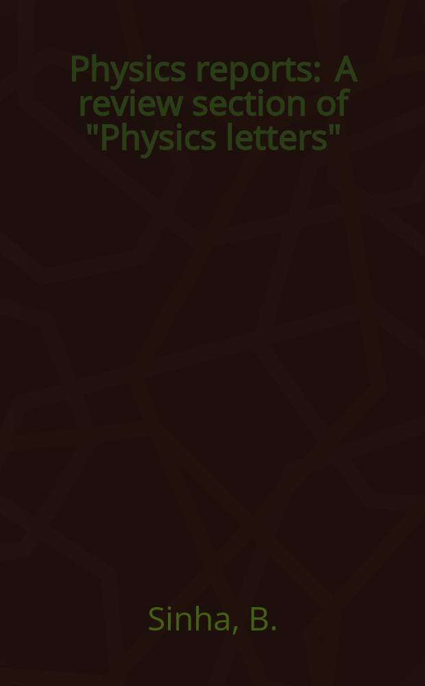Physics reports : A review section of "Physics letters" (Sect. C). Vol.20, №1 : The optical potential and nuclear structure