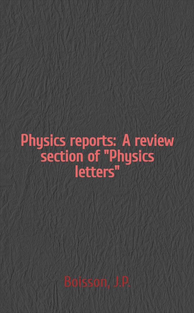 Physics reports : A review section of "Physics letters" (Sect. C). Vol.26, №3 : The effective neutron-proton ...