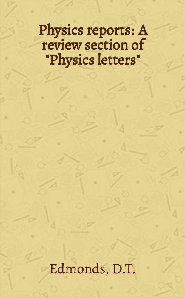 Physics reports : A review section of "Physics letters" (Sect. C). Vol.29, №4 : Nuclear quadrupole double resonance