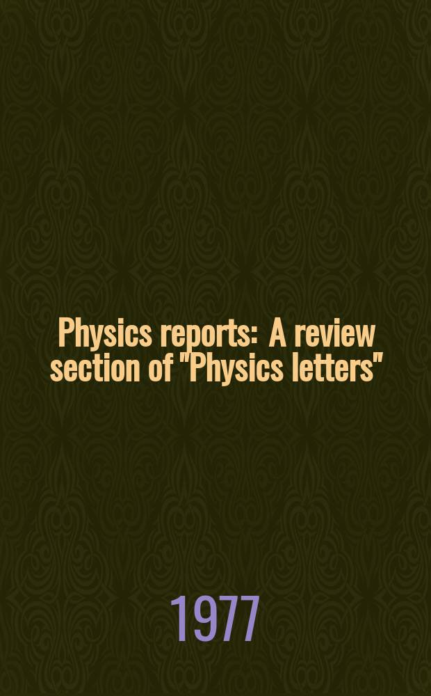Physics reports : A review section of "Physics letters" (Sect. C). Vol.32, №1 : Nuclear dipolar magnetic ordering