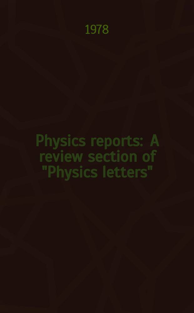 Physics reports : A review section of "Physics letters" (Sect. C). Vol.36, №4 : Isobar configurations ...