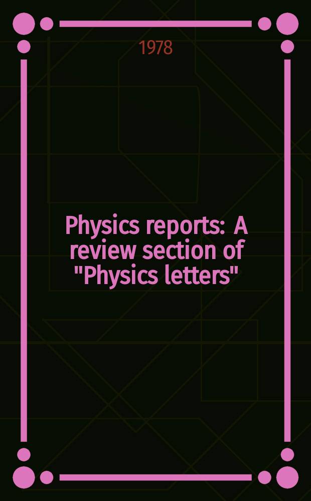 Physics reports : A review section of "Physics letters" (Sect. C). Vol.46, №3 : On the description of transport ...