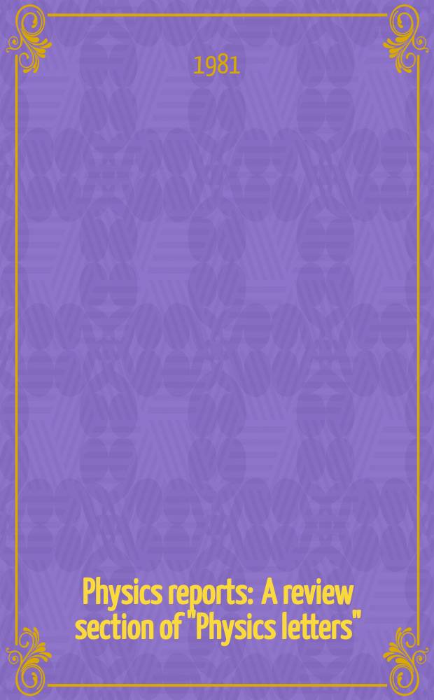 Physics reports : A review section of "Physics letters" (Sect. C). Vol.73, №3 : Modulational instabilities in astrophysics