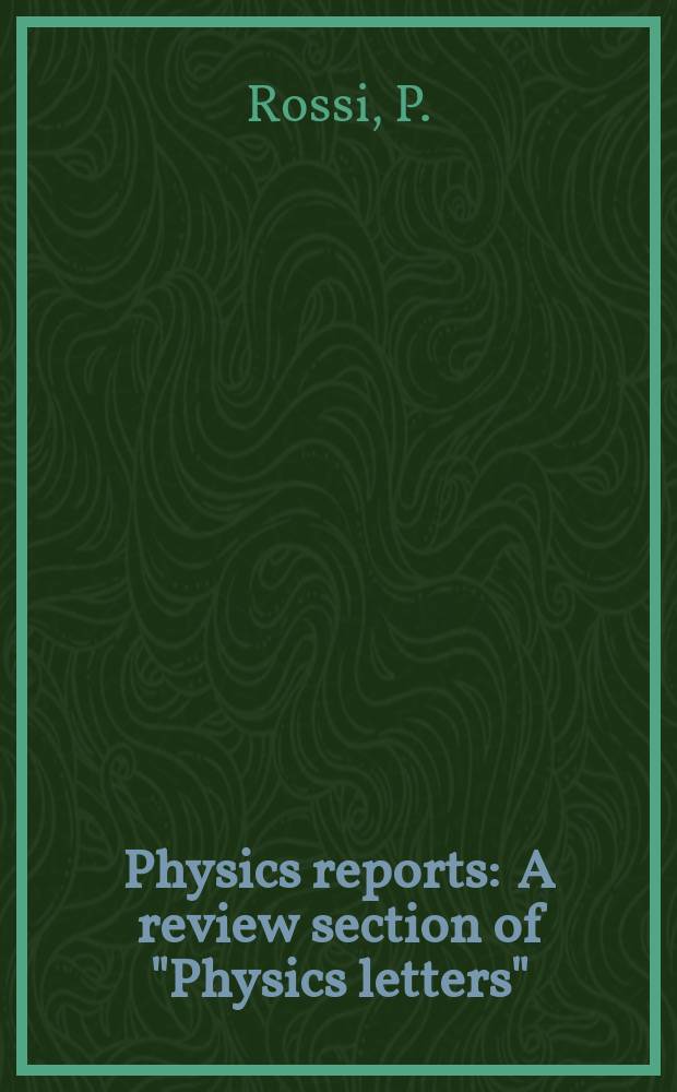 Physics reports : A review section of "Physics letters" (Sect. C). Vol.86, №6 : Exact results in the theory of non-Abelian ...