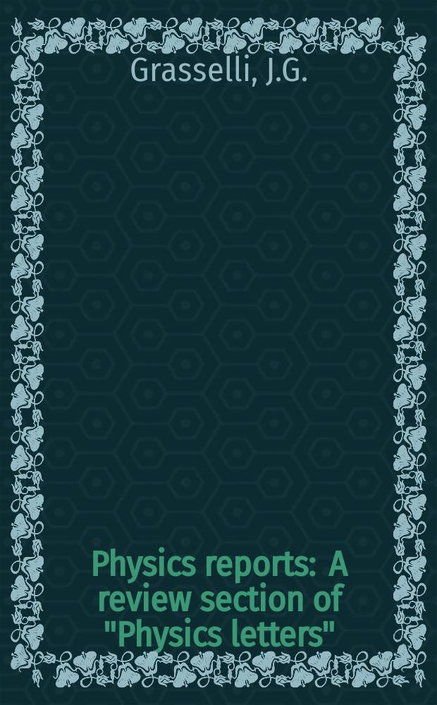 Physics reports : A review section of "Physics letters" (Sect. C). Vol.65, №4 : Applications of Raman spectroscopy