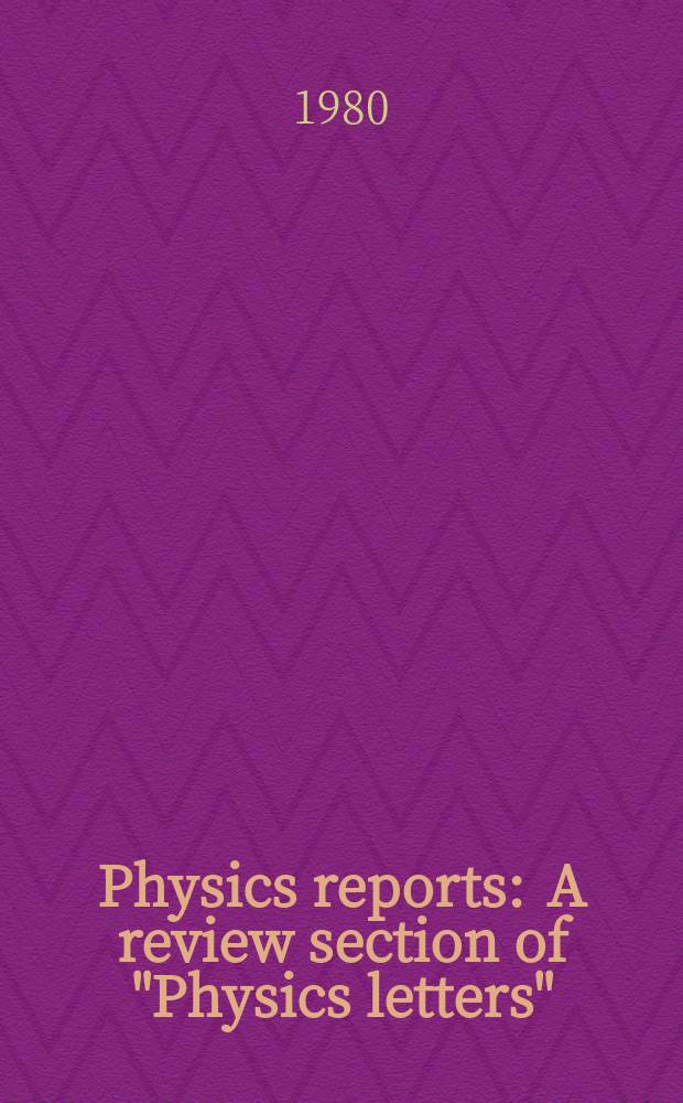 Physics reports : A review section of "Physics letters" (Sect. C). Vol.57, №4 : Equilibrium theories of simple liquids