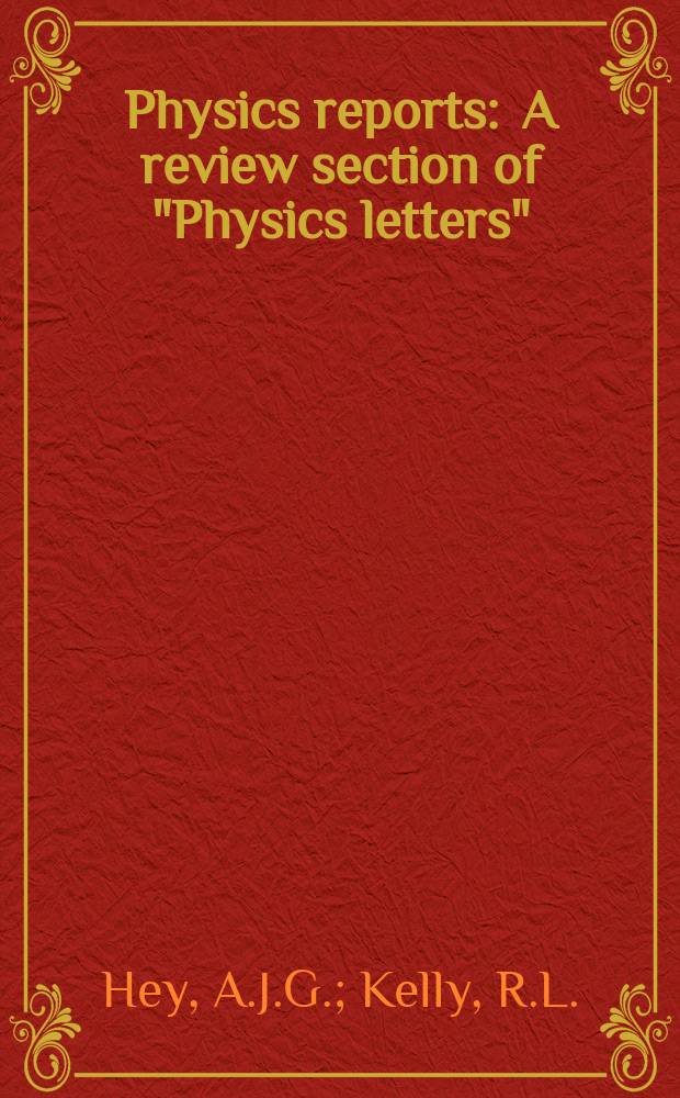 Physics reports : A review section of "Physics letters" (Sect. C). Vol.96, №2/3 : Baryon spectroscopy