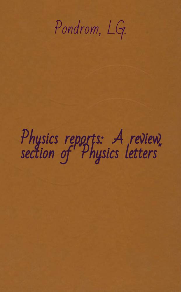 Physics reports : A review section of "Physics letters" (Sect. C). Vol.122, №2/3 : Hyperon experiments at Fermilab
