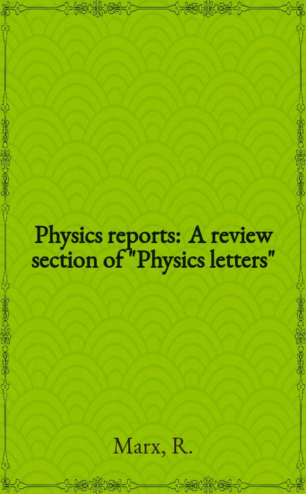 Physics reports : A review section of "Physics letters" (Sect. C). Vol.125, №1 : Calorimetric studies of phase transitions in two-dimensional physisorbed films