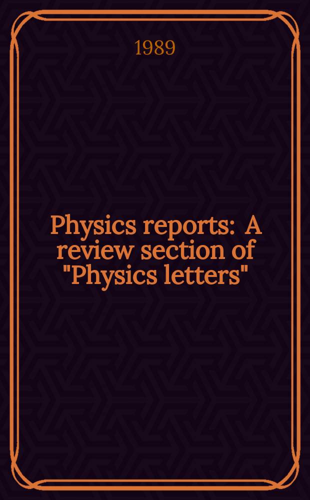 Physics reports : A review section of "Physics letters" (Sect. C). Vol.177, №5/6 : Spin effects at supercollider energies