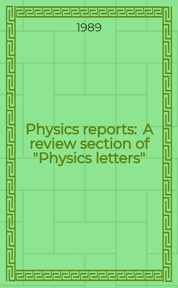 Physics reports : A review section of "Physics letters" (Sect. C). Vol.179, №5/6 : Electroweak Higgs potentials and vacuum stability