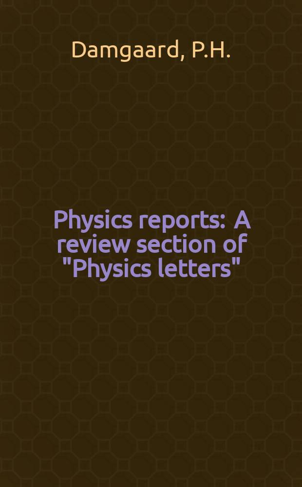 Physics reports : A review section of "Physics letters" (Sect. C). Vol.152, №5/6 : Stochastic quantization