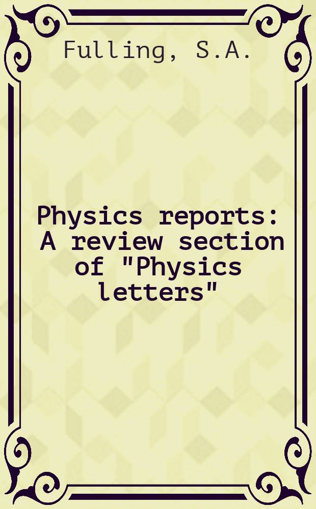 Physics reports : A review section of "Physics letters" (Sect. C). Vol.152, №3 : Temperature, periodicity and horizons