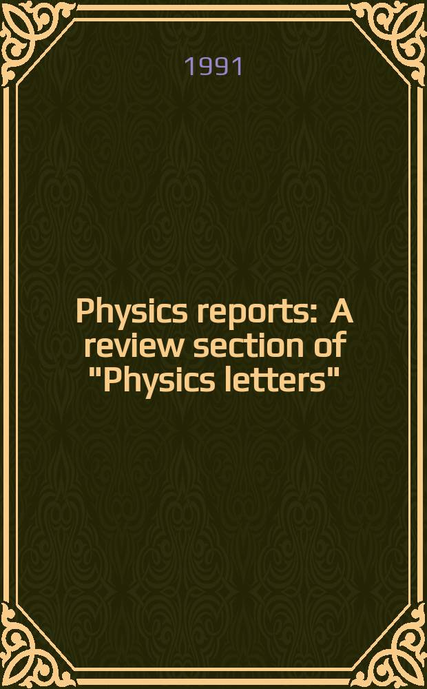 Physics reports : A review section of "Physics letters" (Sect. C). Vol.201, №5 : Microscopic theory of the total ...