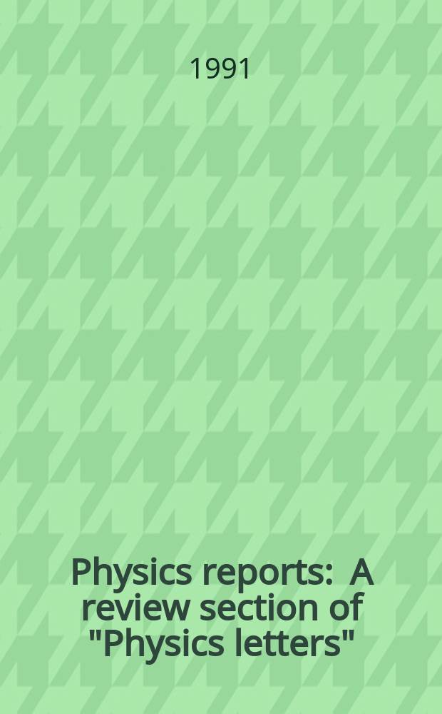 Physics reports : A review section of "Physics letters" (Sect. C). Vol.205, №4 : Recoil ions