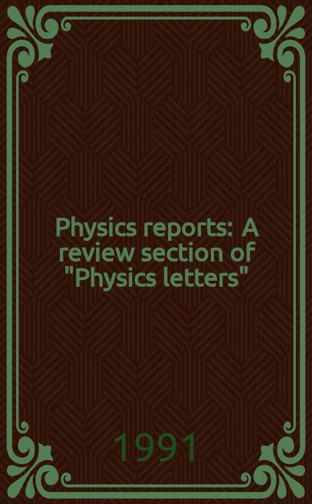 Physics reports : A review section of "Physics letters" (Sect. C). Vol.206, №2 : Optical dephasing and homogeneous optical ...