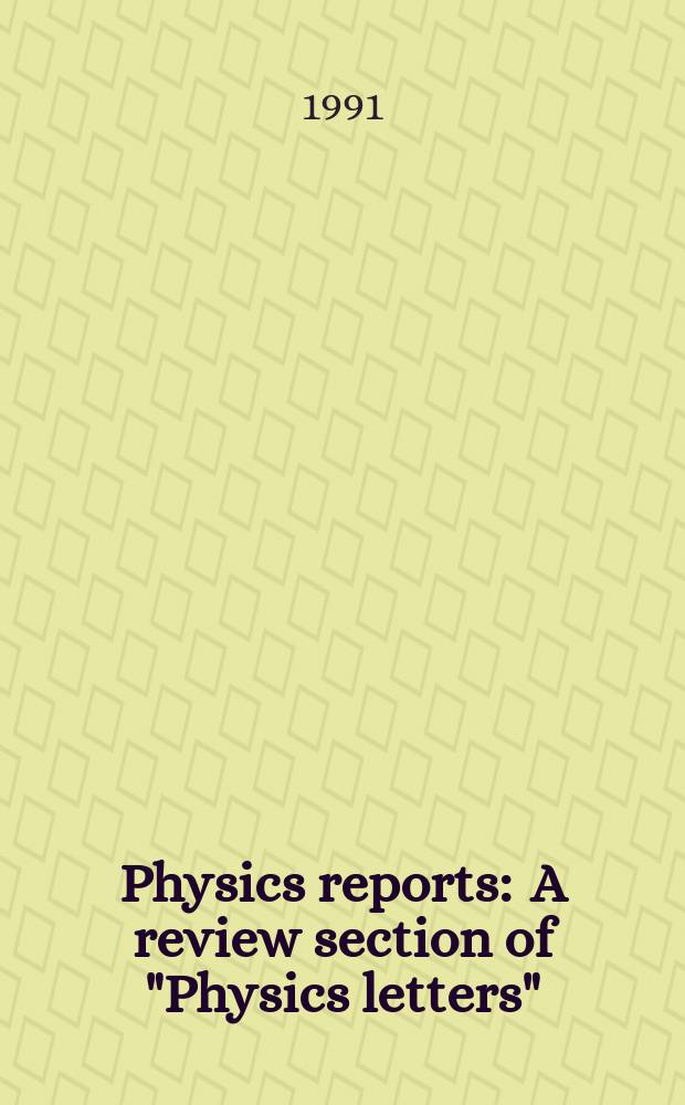 Physics reports : A review section of "Physics letters" (Sect. C). Vol.207, №3/5 : Parallel architectures and applications