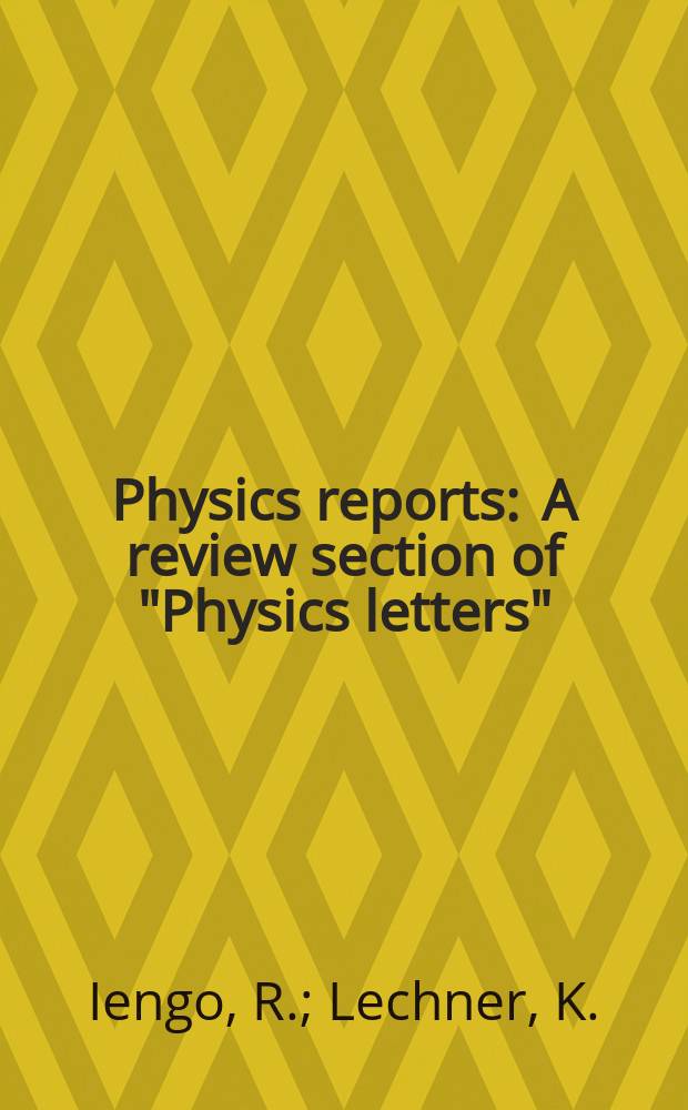 Physics reports : A review section of "Physics letters" (Sect. C). Vol.213, №4 : Anyon quantum mechanics ...