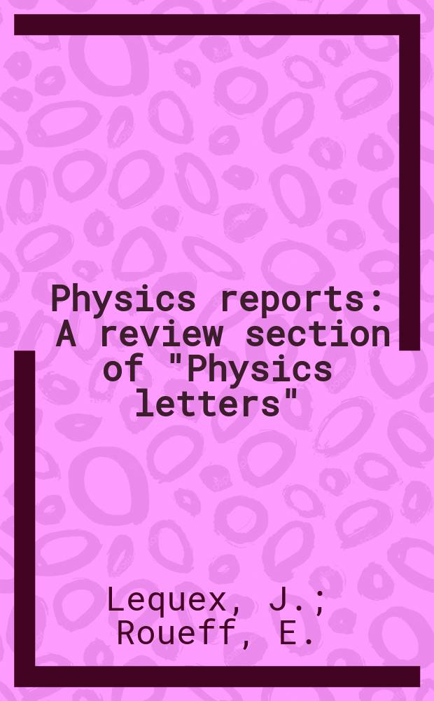 Physics reports : A review section of "Physics letters" (Sect. C). Vol.200, №5 : Interstellar molecules