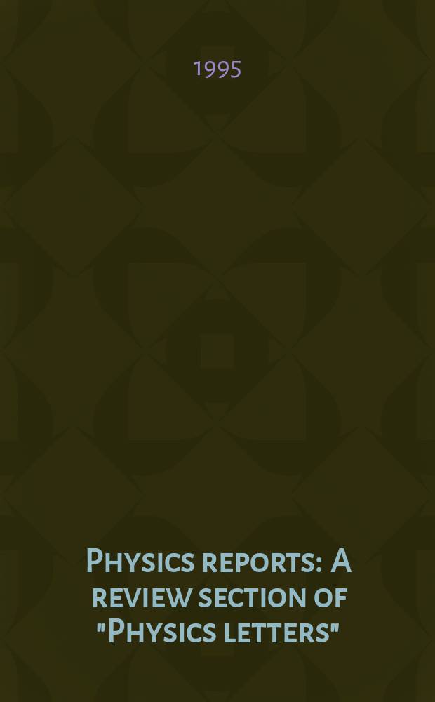 Physics reports : A review section of "Physics letters" (Sect. C). Vol.263, №3 : The Feynman problem and the inverse problem for Poisson dynamics