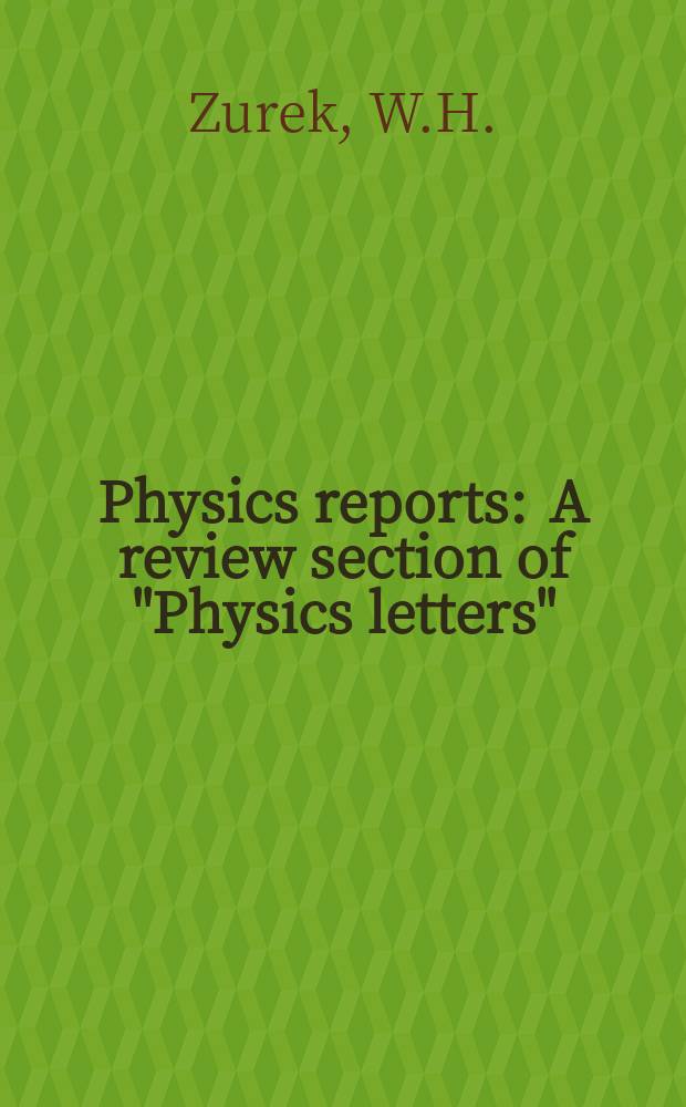 Physics reports : A review section of "Physics letters" (Sect. C). Vol.276, №4 : Cosmological experiments in ...