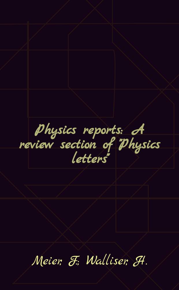Physics reports : A review section of "Physics letters" (Sect. C). Vol.289, №6 : Quantum corrections ...