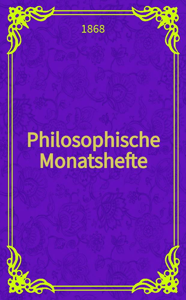 Philosophische Monatshefte