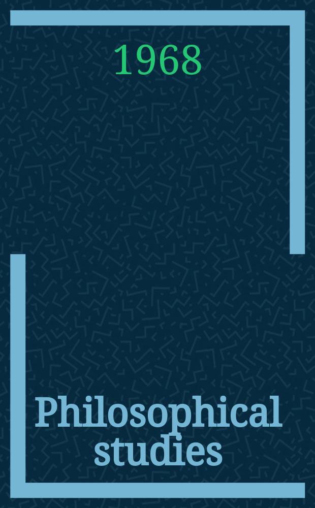 Philosophical studies