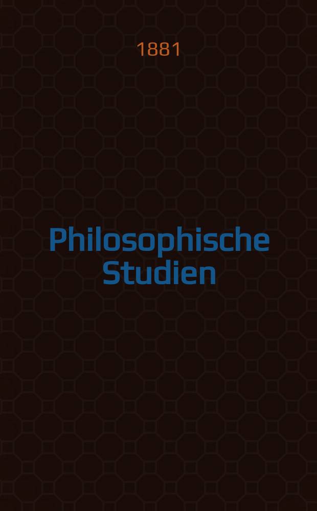 Philosophische Studien