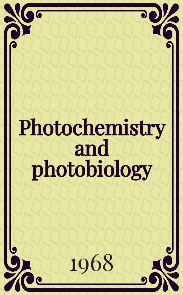 Photochemistry and photobiology : An international journal. Vol.7, №6 : Basic mechanisms in photochemistry and photobiology