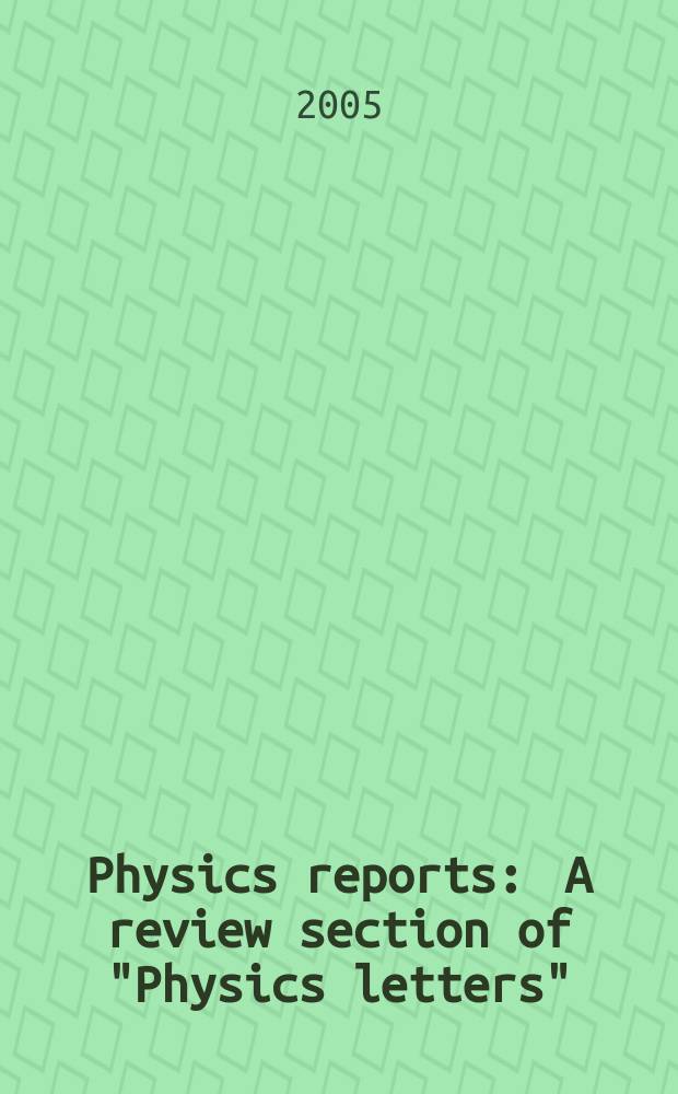 Physics reports : A review section of "Physics letters" (Sect. C). Vol.411, №5 : Melting and nonmelting of solid surfaces and nanosystems